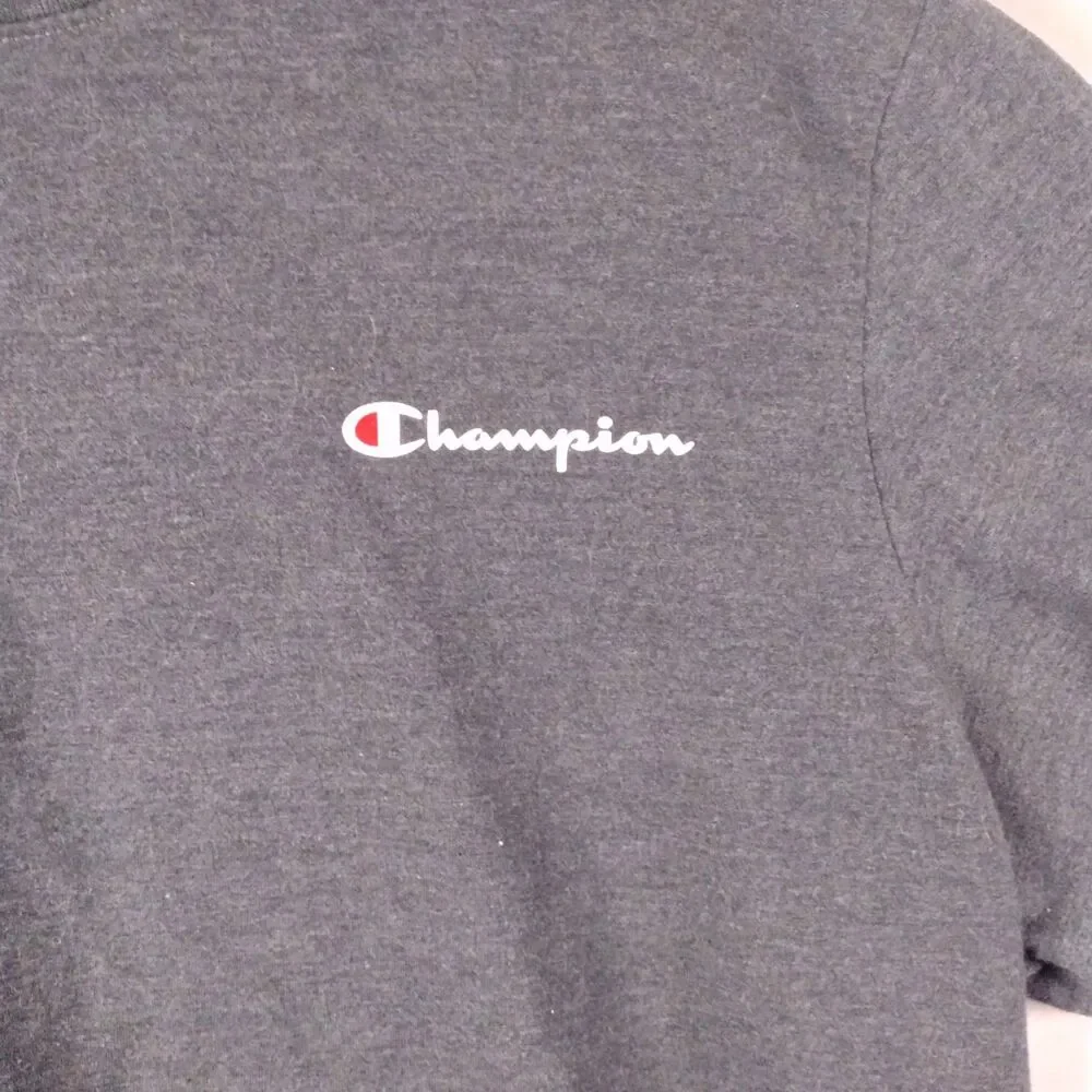 Champion Men's Graphic Tee,‎ 2XL Charcoal Gray Embroidered Logo Crewneck - Picture 6 of 8